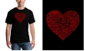 LA Pop Art Men's Country Music Heart Word Art T-shirt